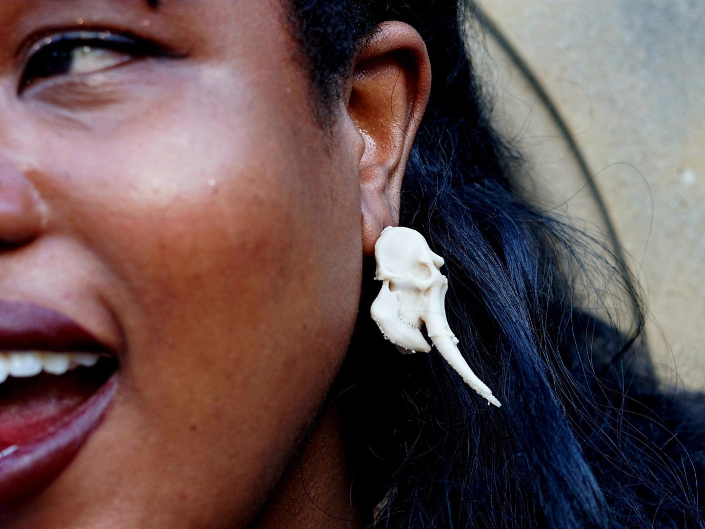 Ivory Crown; Elephant Skull Earrings