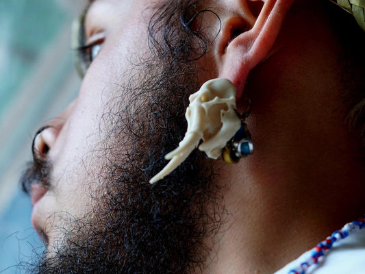 Ivory Crown; Elephant Skull Earrings