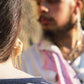 Guacamaya Crown: Macaw Skull Earring with Gold Chains