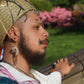 Guacamaya Crown: Macaw Skull Earring with Gold Chains